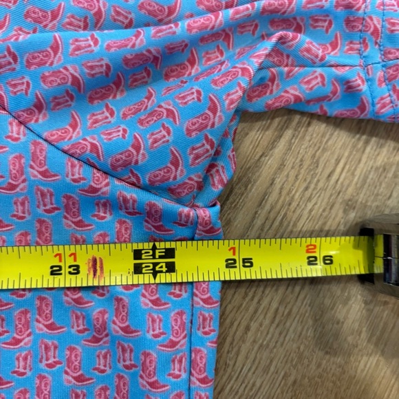 Vivid Golf Performance Men’s Polo Shirt Cowboy Boot Print XL - Picture 7 of 8